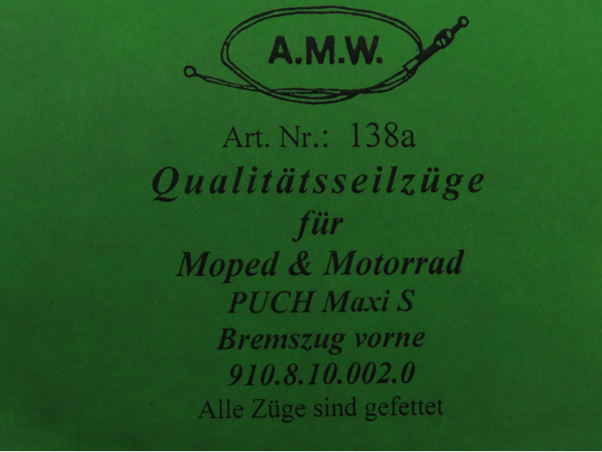 Kabel Puch Maxi S remkabel voor met twee stelschroeven A.M.W. photo